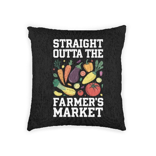Farmers Market Farmer Agriculture Farming Food Woven Pillows