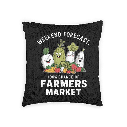 Farmers Market Farmer Agriculture Farming Food Woven Pillows