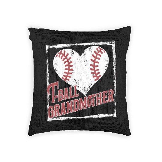 Baseball Grandma Grandmother Grandparents Day Woven Pillows