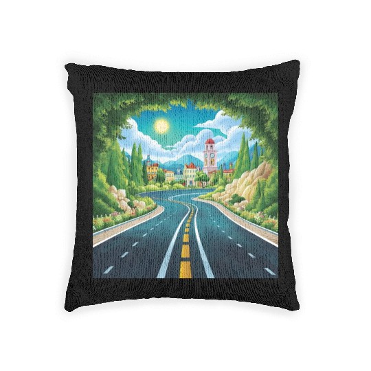 blue way Woven Pillows