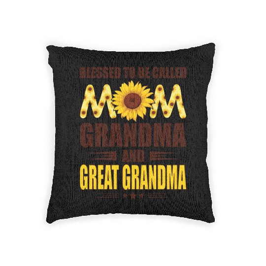 Blessed To Be Called Mom Grandma Great Grandma Woven Pillows