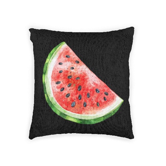 Watermelon Clipart - Fresh Summer Fruit Designs, Woven Pillows