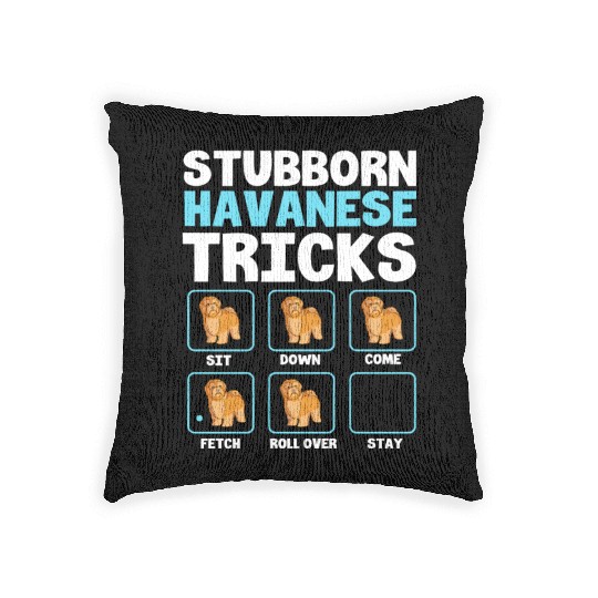 Havanese Tricks Pet Dog Training Funny Havanese Woven Pillows