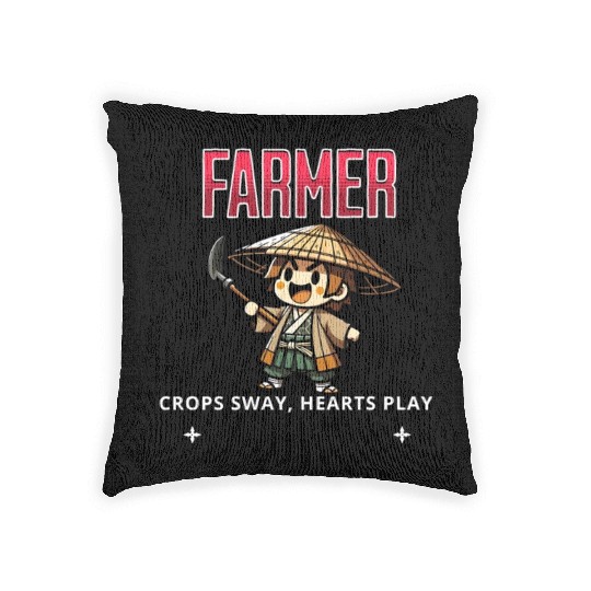 Joyful Farmer Charm Woven Pillows
