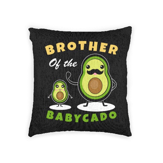 Cute Avocado Family Matching cool for brother Woven Pillows