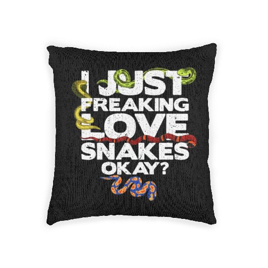 Snake Lover, Snake, Reptile Lover, Pet Snake Woven Pillows