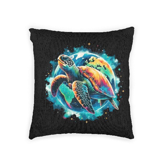 Earth Day Restore Sea Turtle Woven Pillows