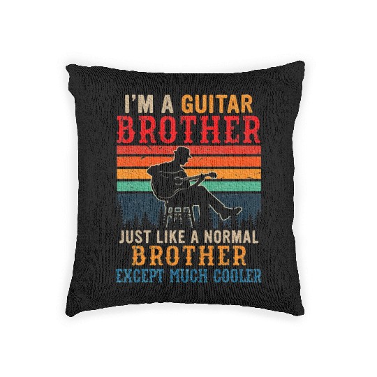 I'm A Guitar Brother Definition Much Cooler Woven Pillows