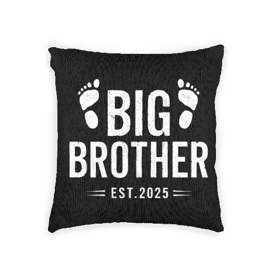 Promoted to Big Brother Est. 2025 Baby Announce Woven Pillows
