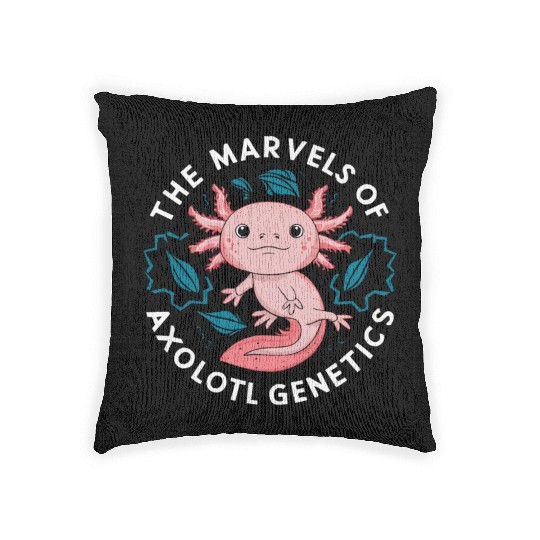 Axolotl Science Teacher Mexican Salamander Woven Pillows