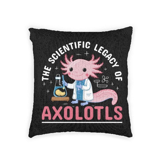 Axolotl Science Teacher Mexican Salamander Woven Pillows