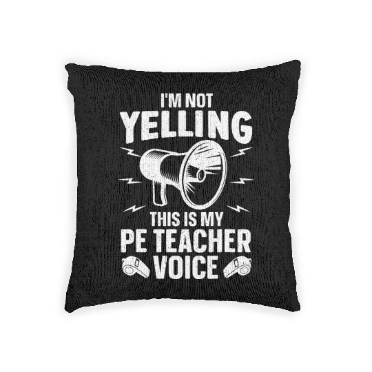 Cool PE Teacher Art Physical Education Teacher Woven Pillows
