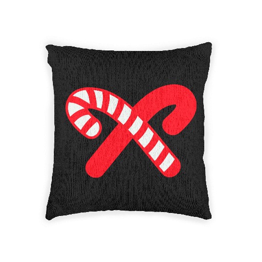 Candy Canes Icon Woven Pillows