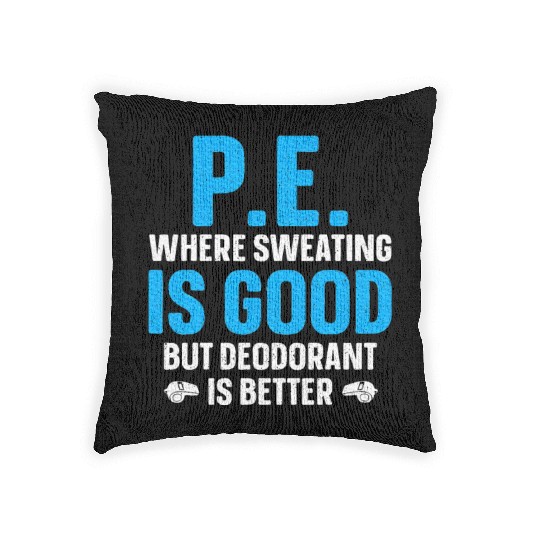 PE Teacher Art Gym Teacher Appreciation Woven Pillows
