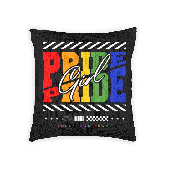 Love Is Love Pride Colors Of Rainbow Equality fun Woven Pillows