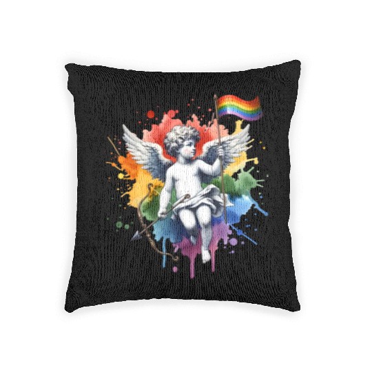Love Is Love Pride Colors Of Rainbow Equality fun Woven Pillows