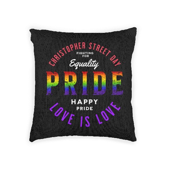 Love Is Love Gay Pride Colors Of Rainbow LGBTQ+ Woven Pillows