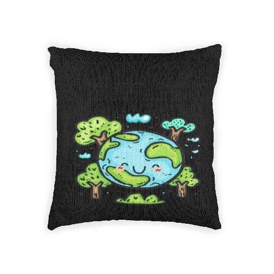 Planet Over Profit Earth Day Woven Pillows