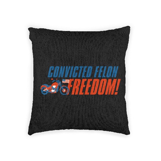 I'm Voting For a Convicted Felon in 2024 Women Woven Pillows