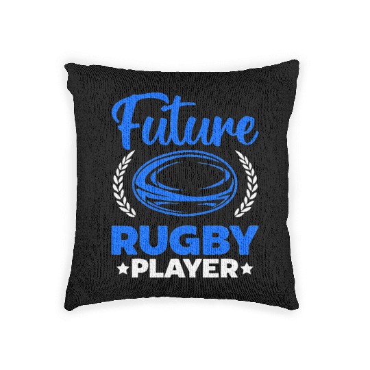 Future Rugby Player Newborn Rugby Baby Woven Pillows