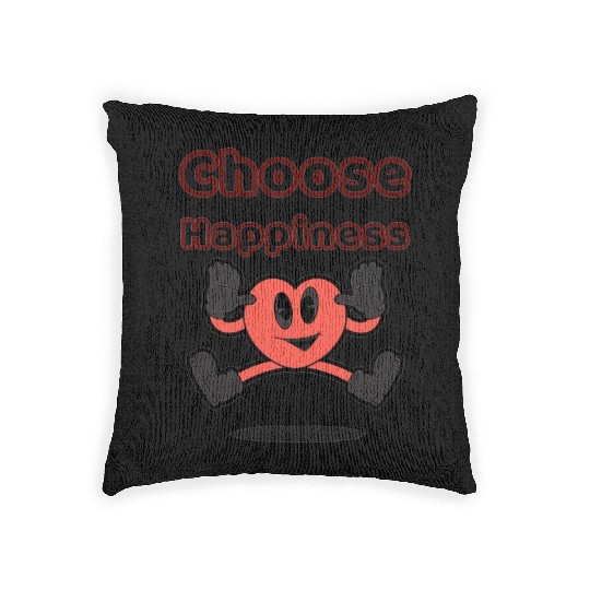 Choose Happiness: Embrace Joy and Positivity Woven Pillows
