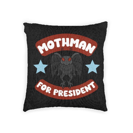 Mothman USA Election Campaign Politics 2024 Woven Pillows