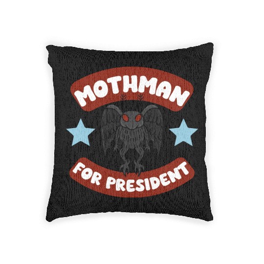 Mothman USA Election Campaign Politics 2024 Woven Pillows