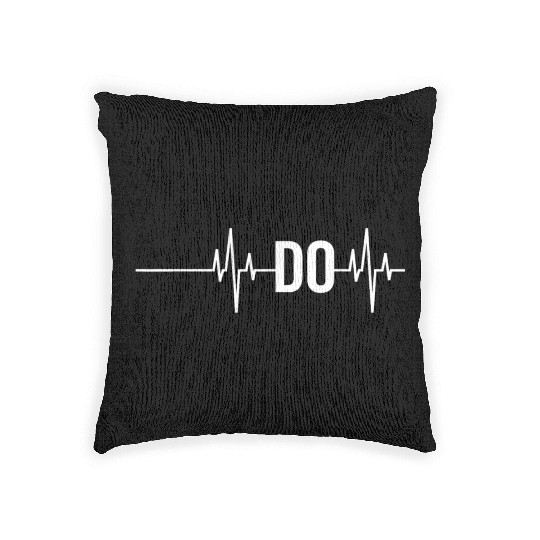 Doctor Osteopathic Medicine Heartbeat Woven Pillows