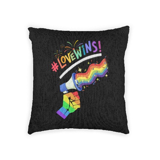 Love is Lov | Pride Month | Love Wins Woven Pillows