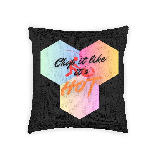 Chop It Like It's Hot cooking Woven Pillows