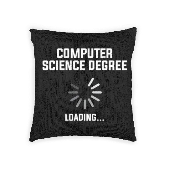 computer science degree Woven Pillows