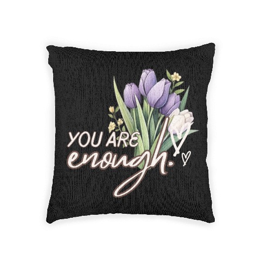 You Are Enough Bouquet Woven Pillows