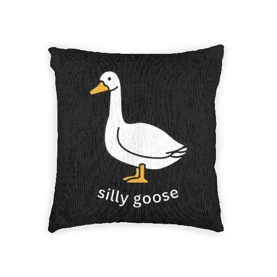 Silly Goose Cute Trendy Clothing Woven Pillows