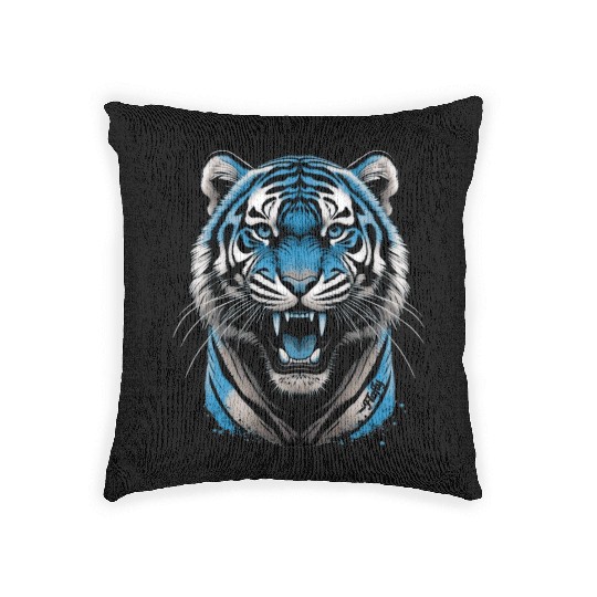 Blue Tiger  D83D DC99 Woven Pillows
