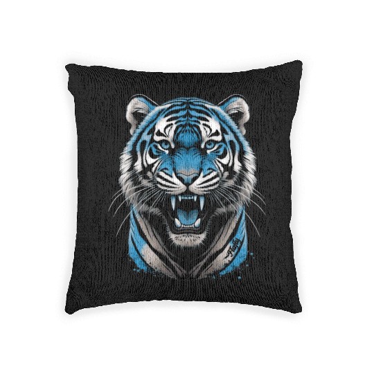 Blue Tiger  D83D DC99 Woven Pillows