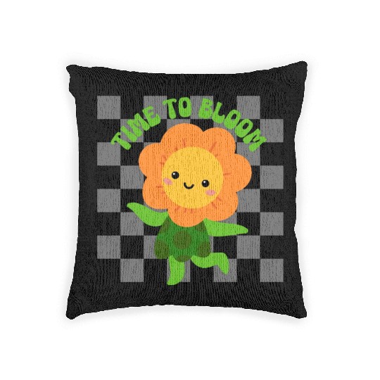 Time to Bloom: Floral Print Design Woven Pillows