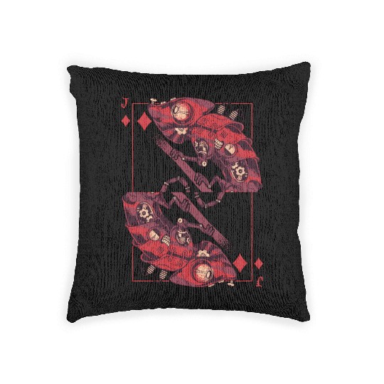 Chameleon steampunk card game Karo Jack Woven Pillows