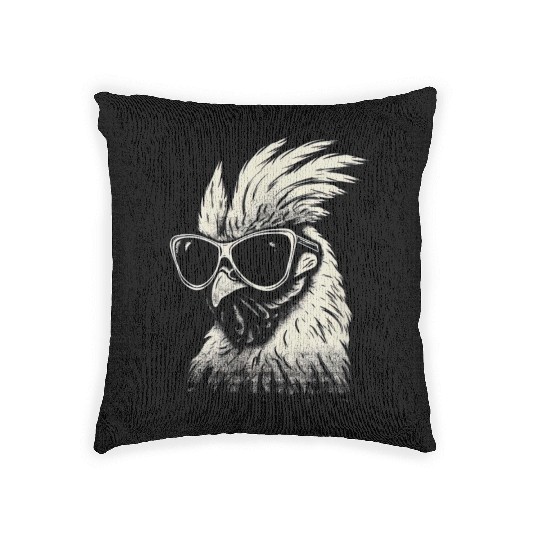 Funny Chicken Graffiti street Woven Pillows