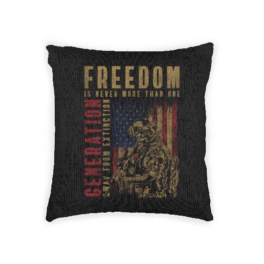 Soldier Country America Woven Pillows