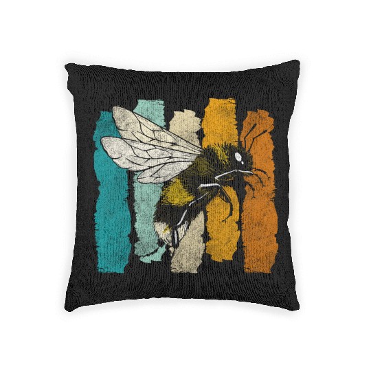 Honey Bee Nature Flowers Bees Woven Pillows