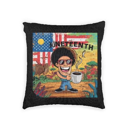 Juneteenth 4Th July Celebrate Fathers Day Coffee Woven Pillows