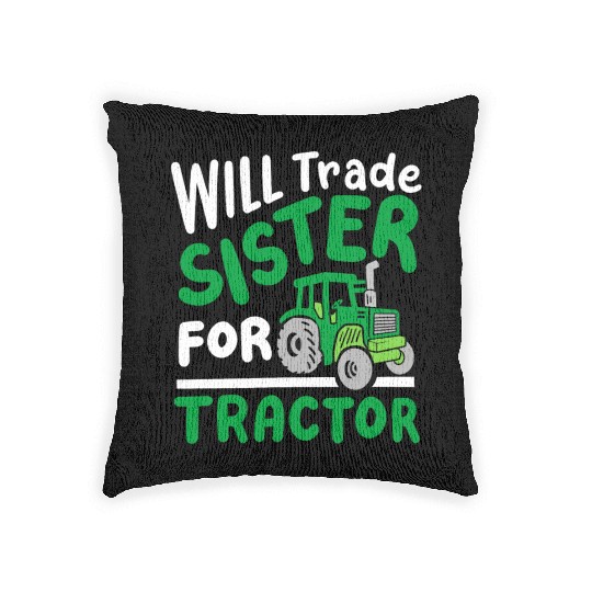 Tractor Sister Farming Woven Pillows
