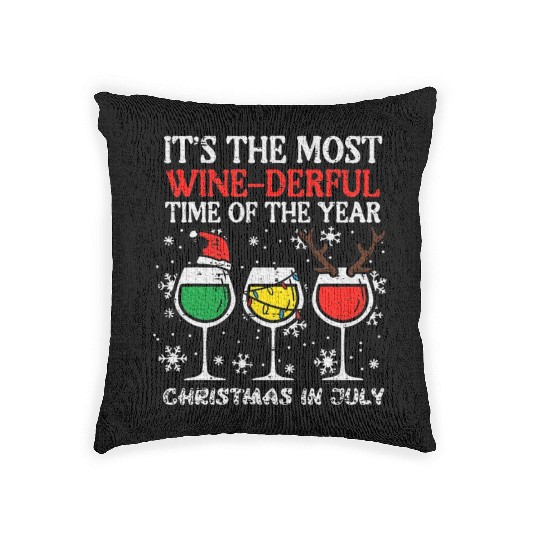 Christmas In July Winederful Woven Pillows