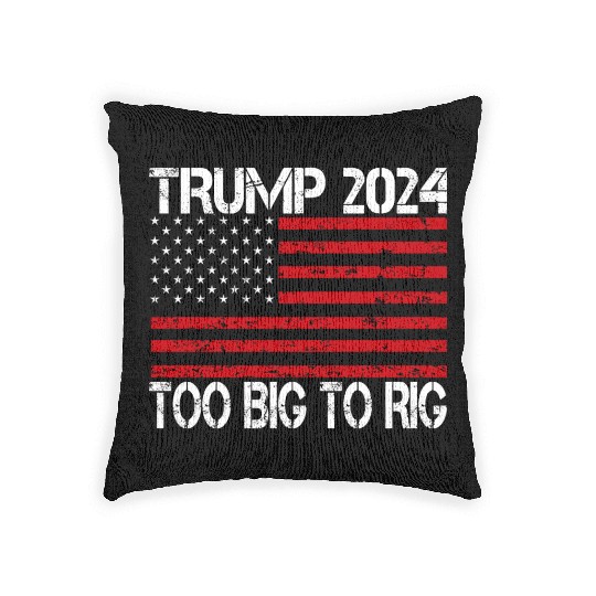 2024 Elections Too Big To Rig Woven Pillows