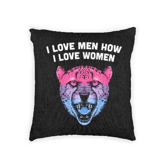I Love Men How I Love Women Bisexual LGBTQ Bi Prid Woven Pillows