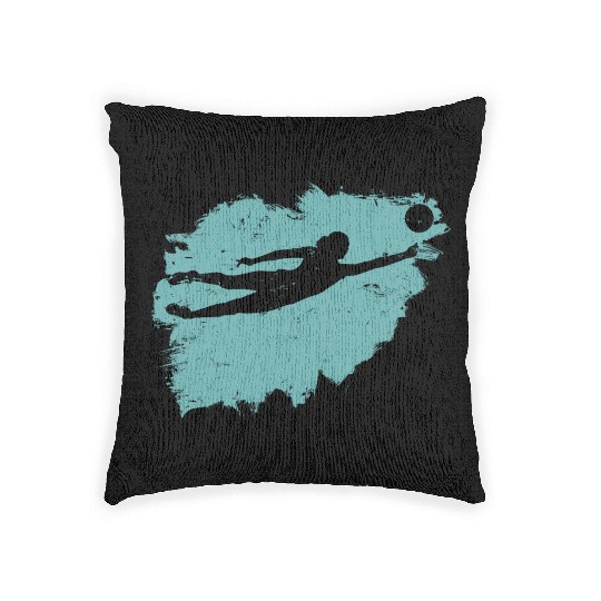 Volleyball Beach Grunge Vintage Woven Pillows