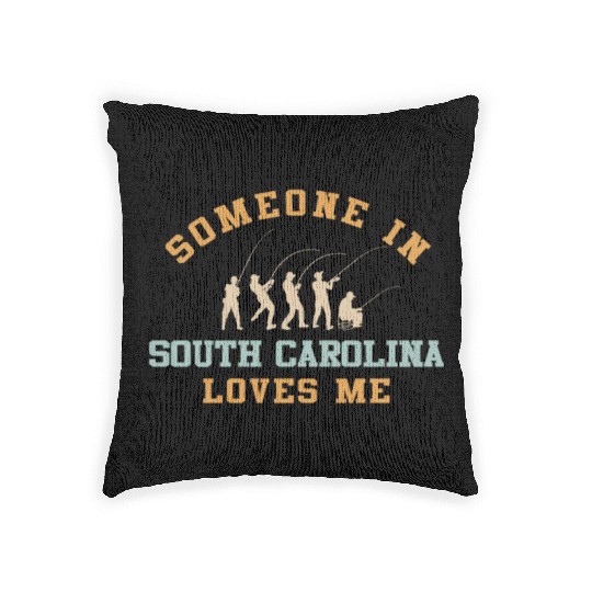 Someone In South Carolina Loves Me Woven Pillows