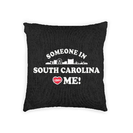 Someone In South Carolina Loves Me Woven Pillows