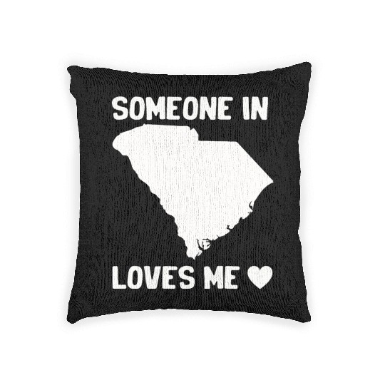 Someone In South Carolina Loves Me Woven Pillows