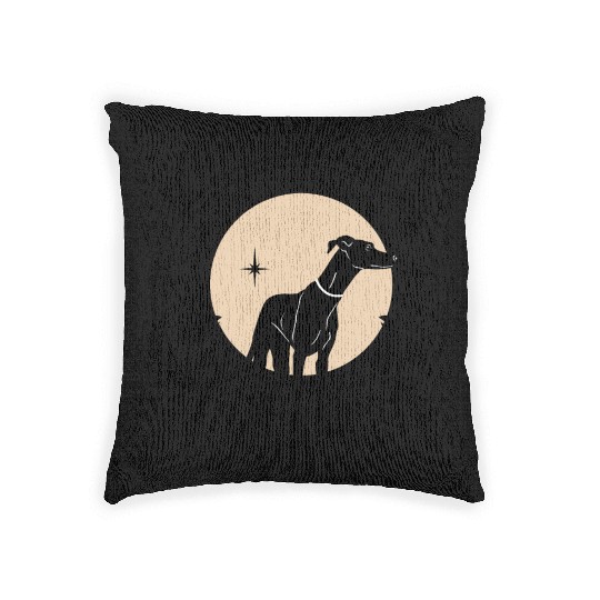 Greyhound Tarot Card Greyhound Celestial Dog Woven Pillows